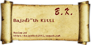 Bajzáth Kitti névjegykártya